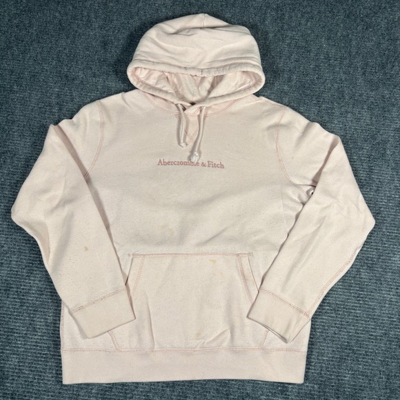Abercrombie & Fitch Tops - Abercrombie Fitch Womens Light Pink Soft Fleece Hoodie Sweatshirt Size M